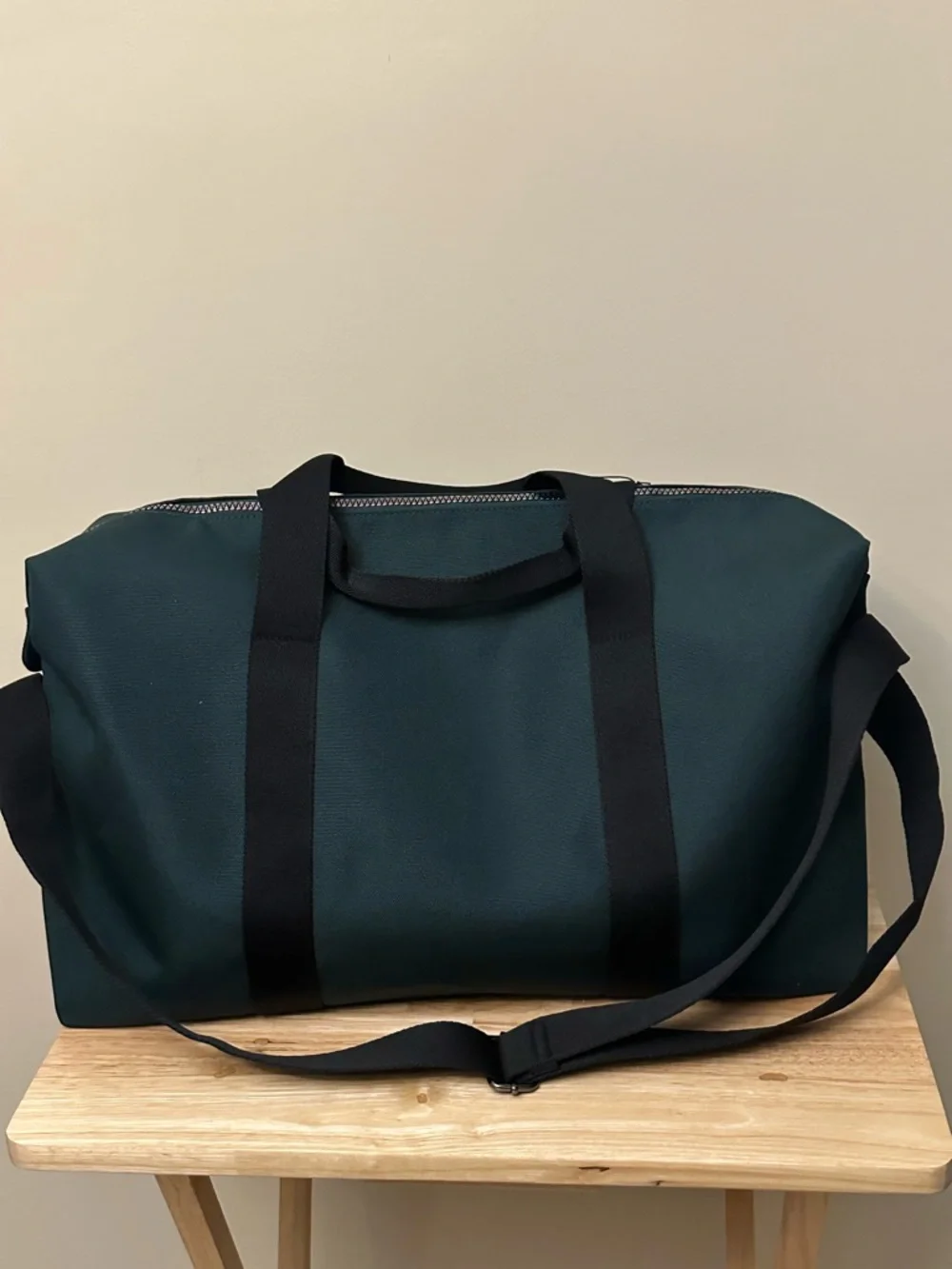 Coach Dark Green Canvas Duffel with Black Straps - Picture 4 of 10